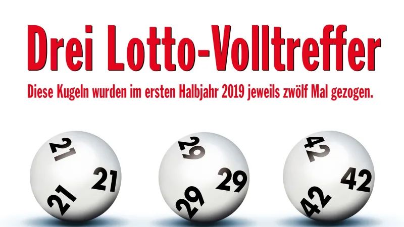 Halbjahresbilanz 2019 Häufigste Lottozahlen